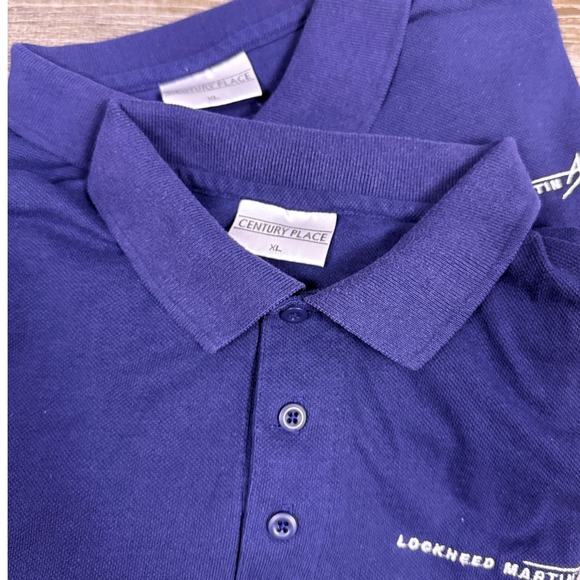 Lot of 2 VTG Lockheed Martin Polo Shirts Mens XL Century Place Aerospace 90s